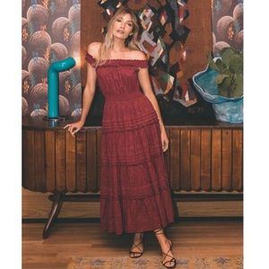 NWT Cleobella Alivia Ankle Dress- Berry